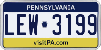 PA license plate LEW3199