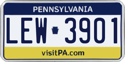 PA license plate LEW3901