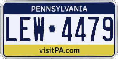 PA license plate LEW4479