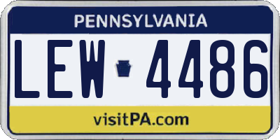 PA license plate LEW4486