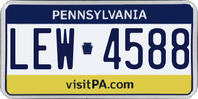 PA license plate LEW4588