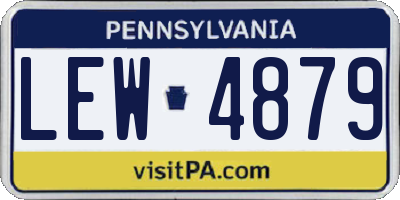 PA license plate LEW4879