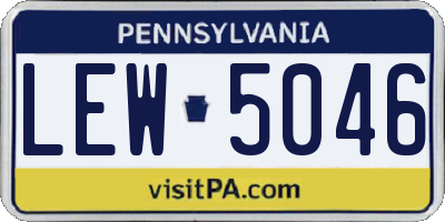 PA license plate LEW5046
