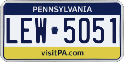 PA license plate LEW5051