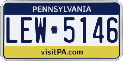 PA license plate LEW5146