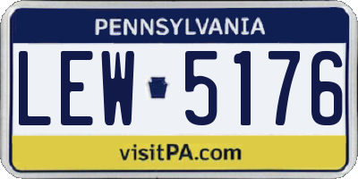 PA license plate LEW5176