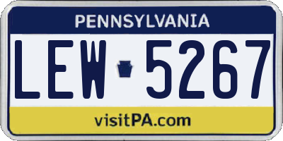 PA license plate LEW5267
