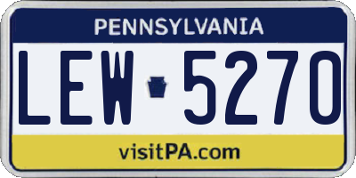 PA license plate LEW5270