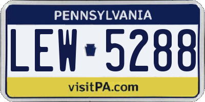 PA license plate LEW5288