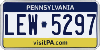 PA license plate LEW5297