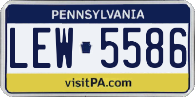 PA license plate LEW5586
