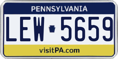 PA license plate LEW5659