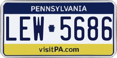 PA license plate LEW5686