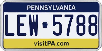 PA license plate LEW5788