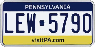 PA license plate LEW5790