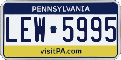 PA license plate LEW5995