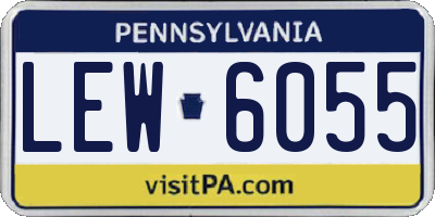 PA license plate LEW6055