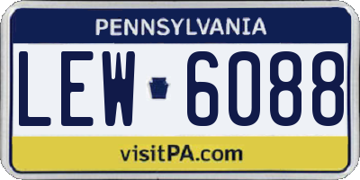 PA license plate LEW6088
