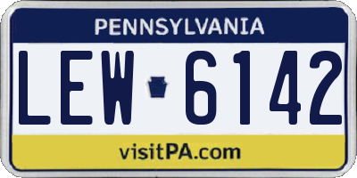 PA license plate LEW6142