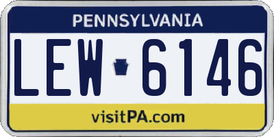 PA license plate LEW6146