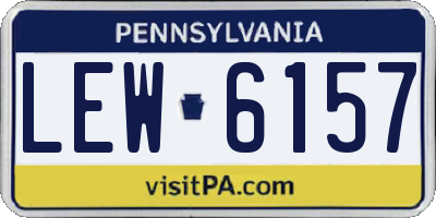 PA license plate LEW6157