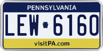 PA license plate LEW6160