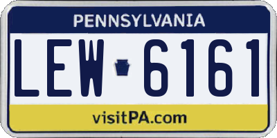 PA license plate LEW6161