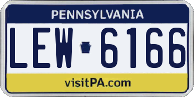 PA license plate LEW6166