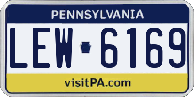 PA license plate LEW6169