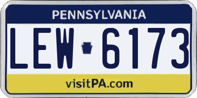 PA license plate LEW6173