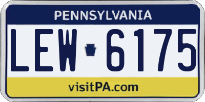 PA license plate LEW6175