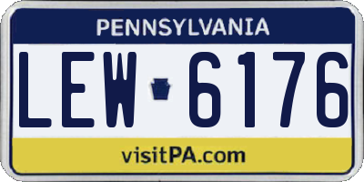 PA license plate LEW6176