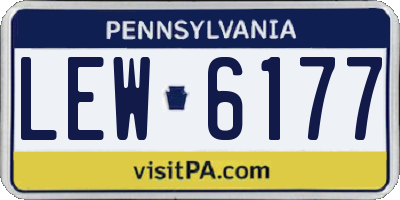 PA license plate LEW6177