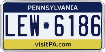 PA license plate LEW6186