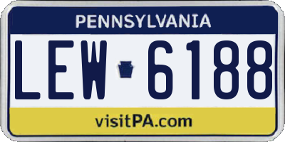 PA license plate LEW6188
