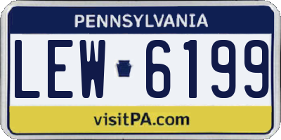 PA license plate LEW6199