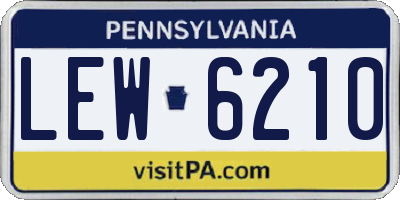 PA license plate LEW6210