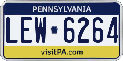 PA license plate LEW6264