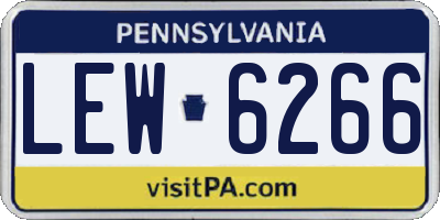 PA license plate LEW6266