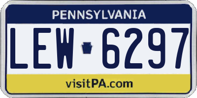 PA license plate LEW6297