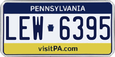PA license plate LEW6395