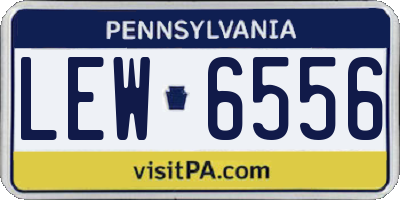 PA license plate LEW6556