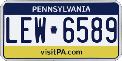 PA license plate LEW6589