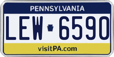 PA license plate LEW6590