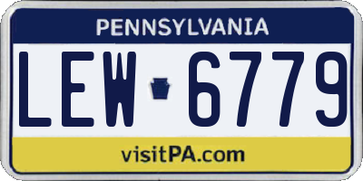 PA license plate LEW6779
