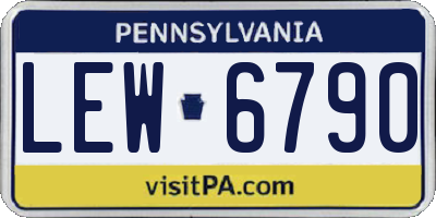 PA license plate LEW6790
