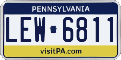 PA license plate LEW6811