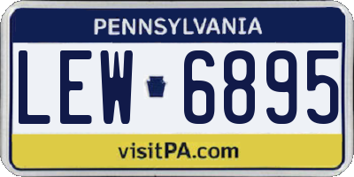 PA license plate LEW6895