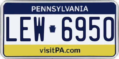 PA license plate LEW6950