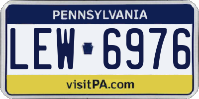 PA license plate LEW6976